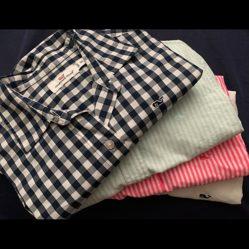 4 Vineyard Vines Button Down Collard shirts!